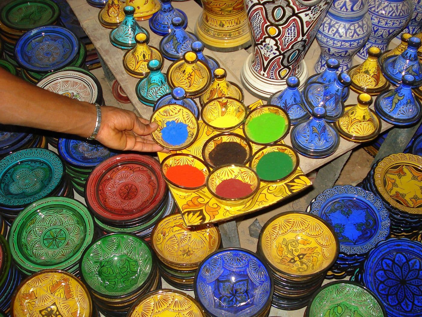 Hand-painted Moroccan ceramic bowls